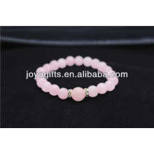 Bracelet élastique à quartz rose 8mm naturel / bracelet en pierre semi-précieuse